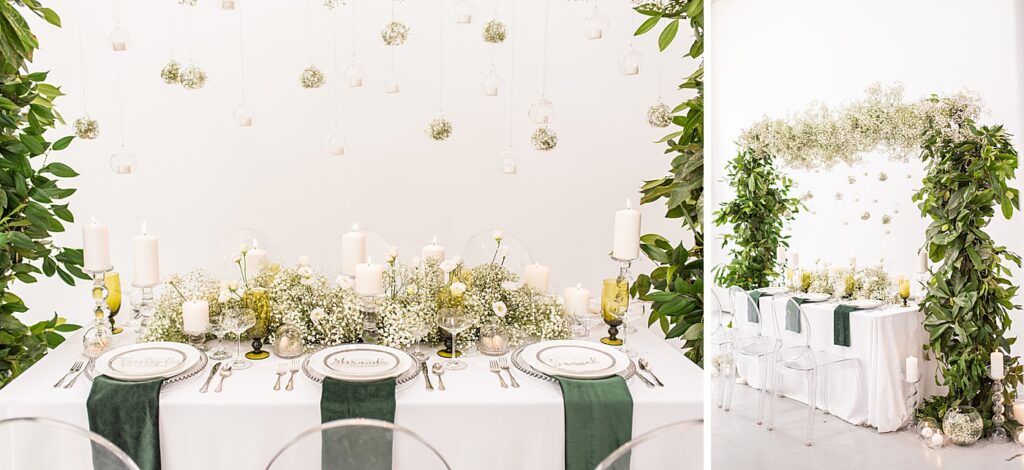 Bubble tablescape of styled shoot
