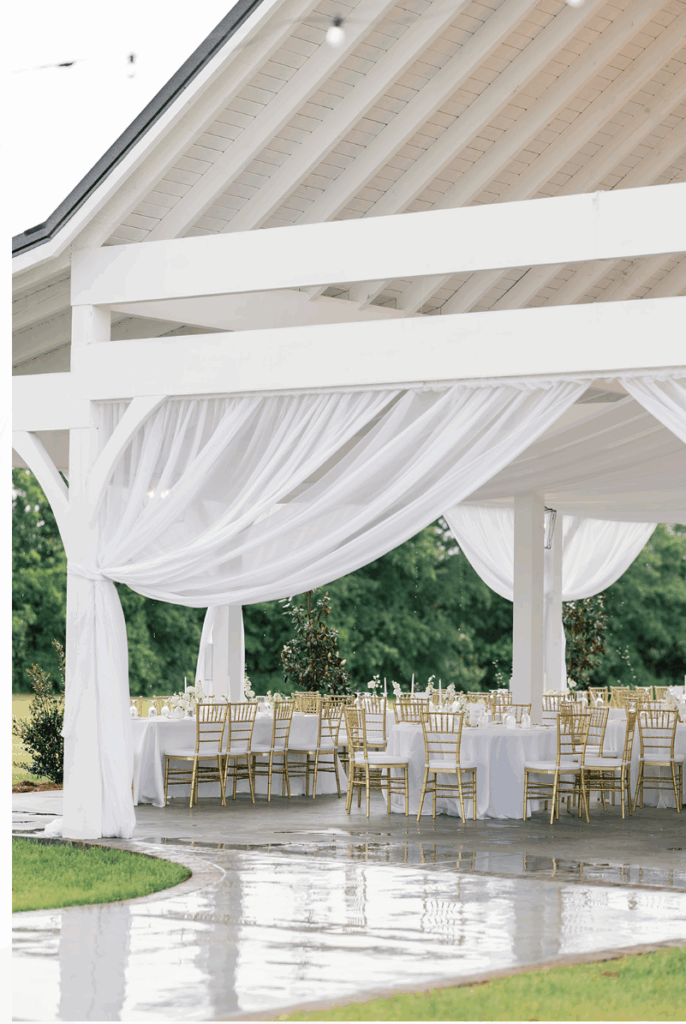 rainy wedding day
